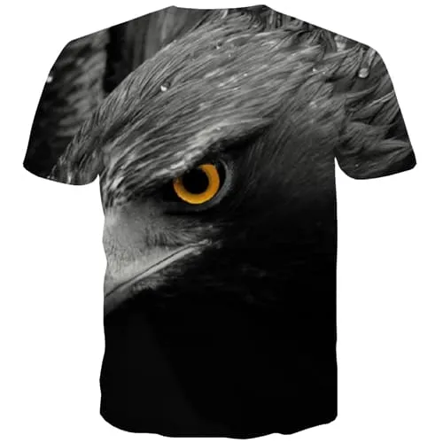 Animal T-shirt Men Feather Tshirts Casual Eye Shirt Print Leisure Tshirt Anime Hip Hop T shirts Funny Short Sleeve Hip hop