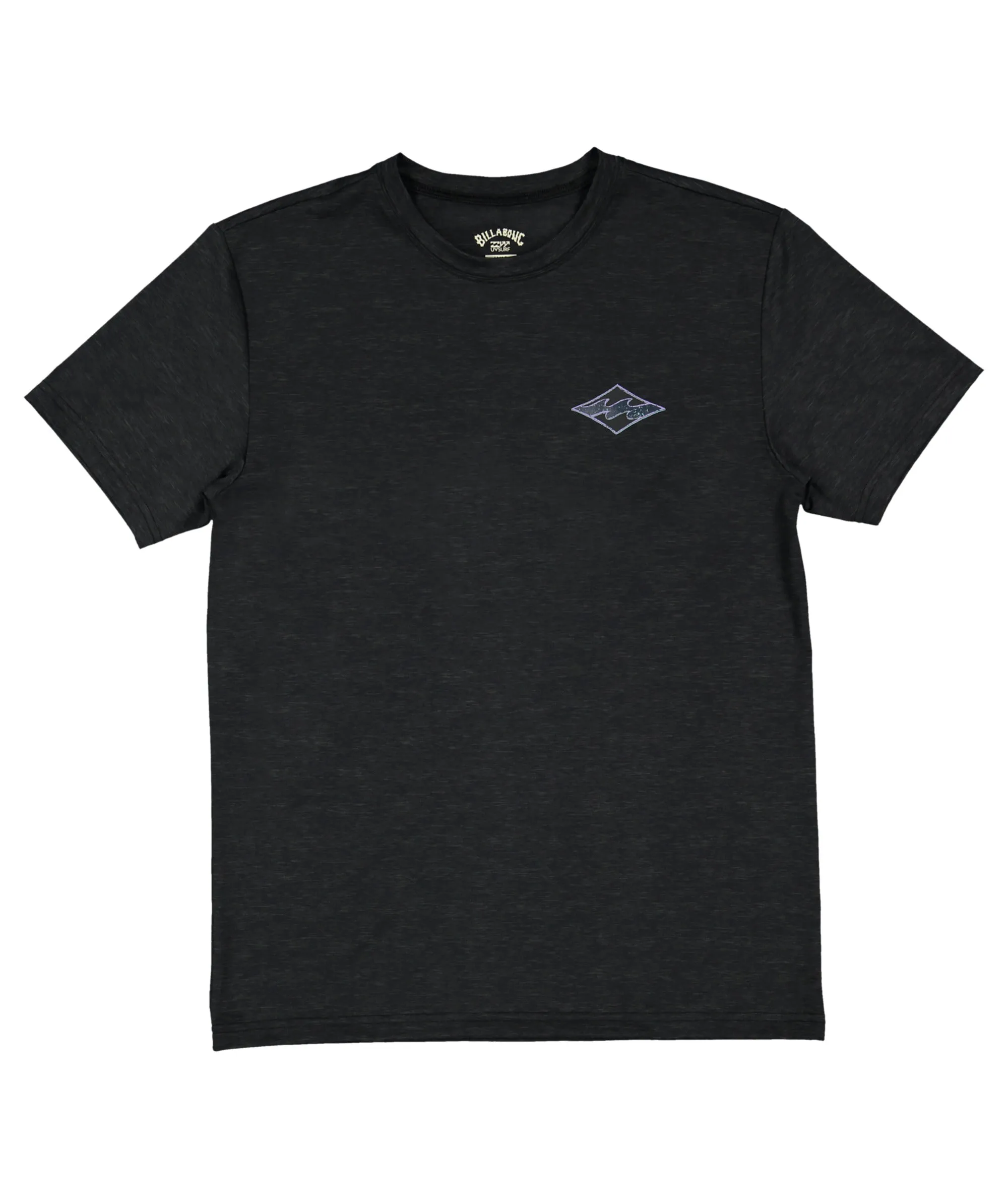 Billabong Boys Diamond Shoreline Lf Ss Rash Vest - Black Heather