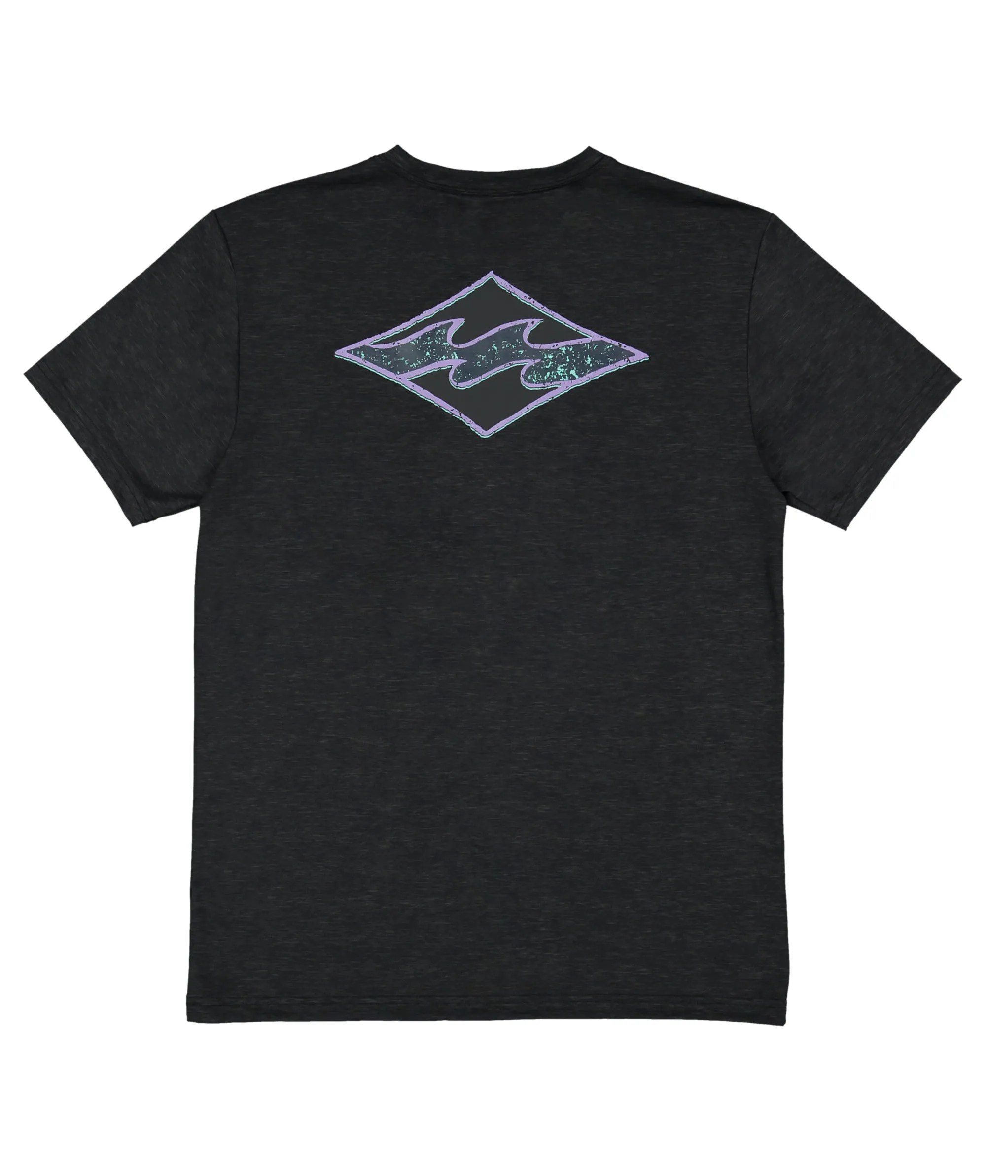 Billabong Boys Diamond Shoreline Lf Ss Rash Vest - Black Heather