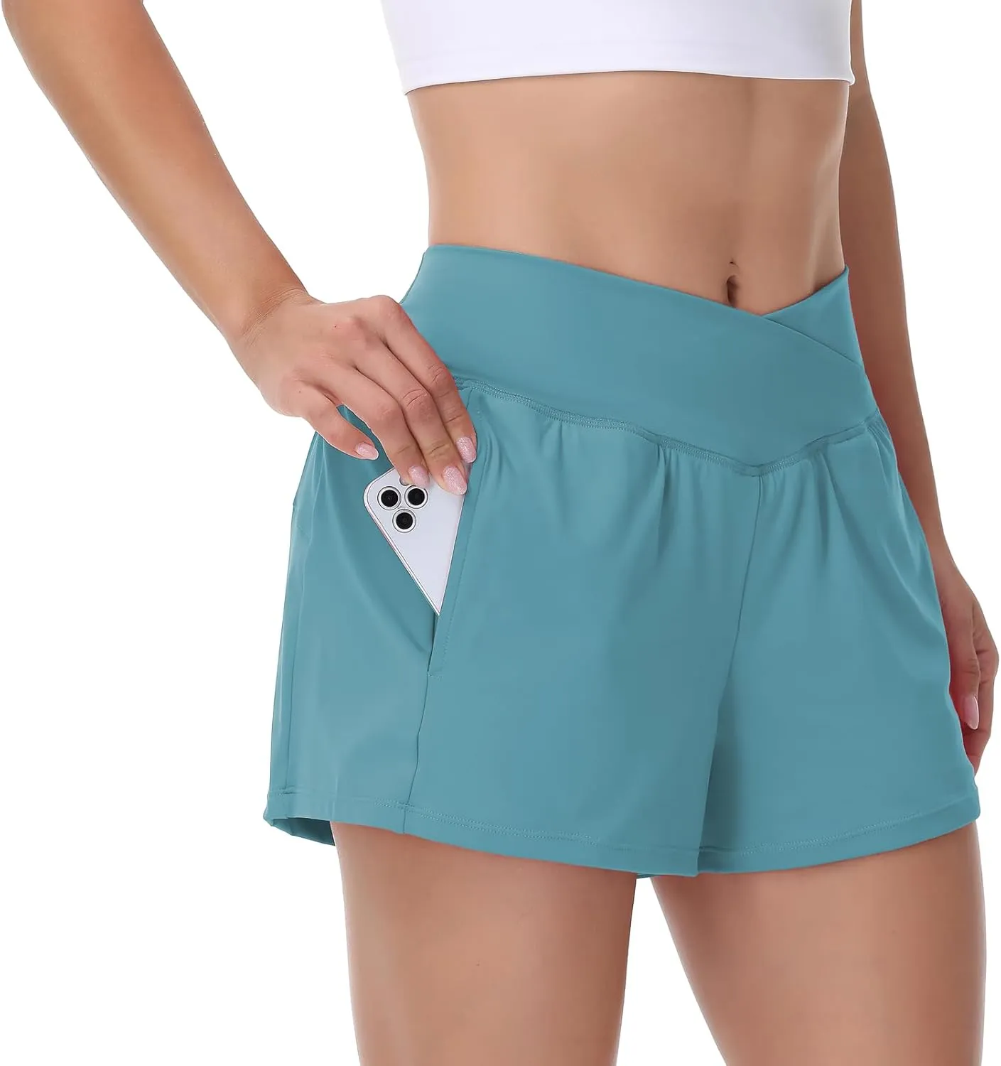 Blaosn Flowy Athletic Shorts for Women Workout Running Gym Yoga Sweat Short Pants with Pockets Cute Clothes Summer Outfits