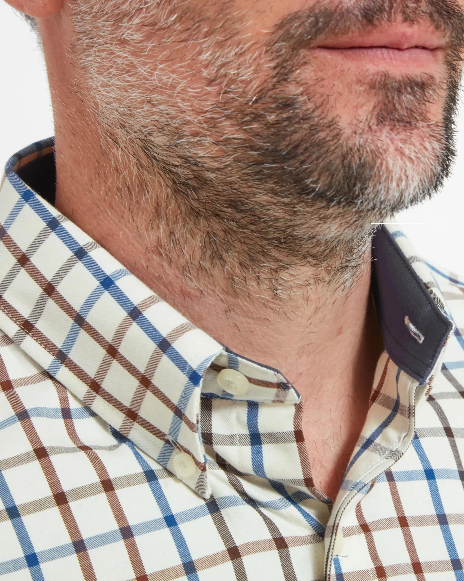 Brancaster Classic Shirt - Brown/Navy Check