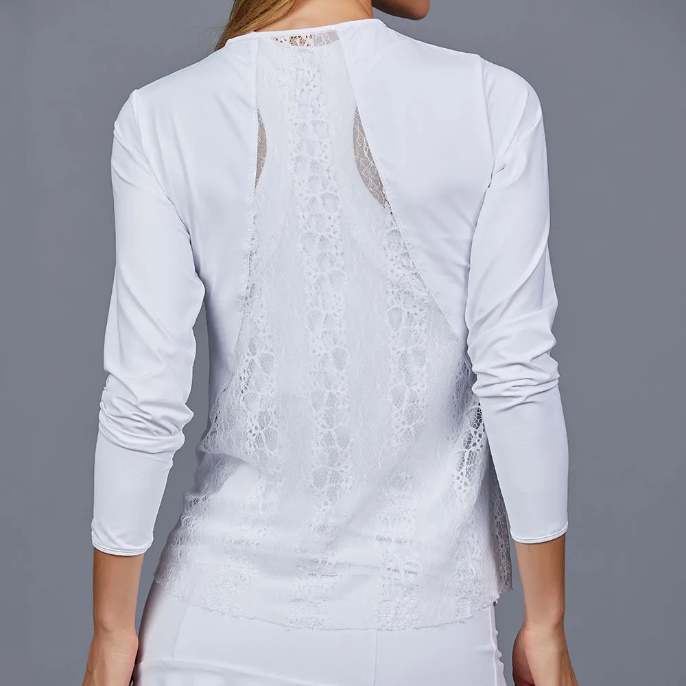 Classic White Luna Long-Sleeve Top