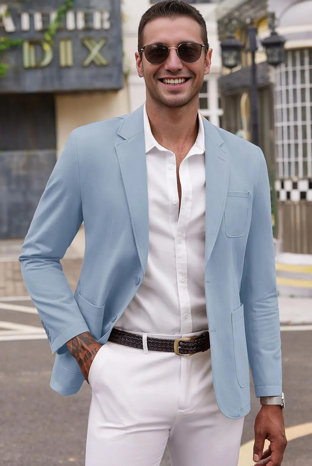 COOFANDY Men's Casual Blazer Regular Fit Cotton Sport Coat Machine Washable Suit Jacket