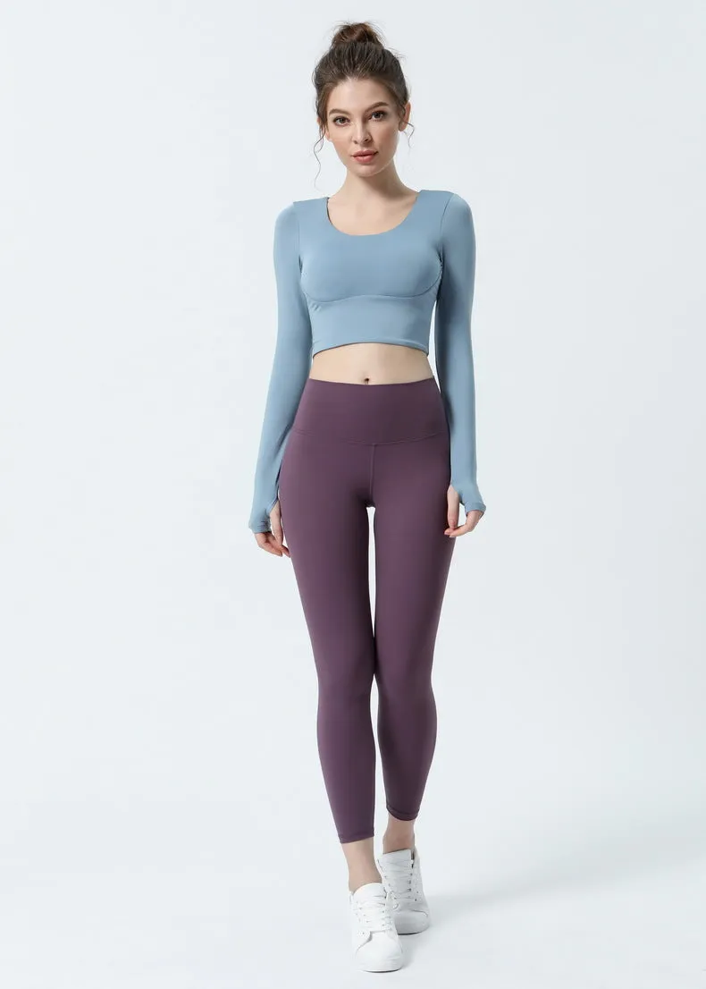 Crisscross Sexy Back Cropped Shirt Built-in Bra