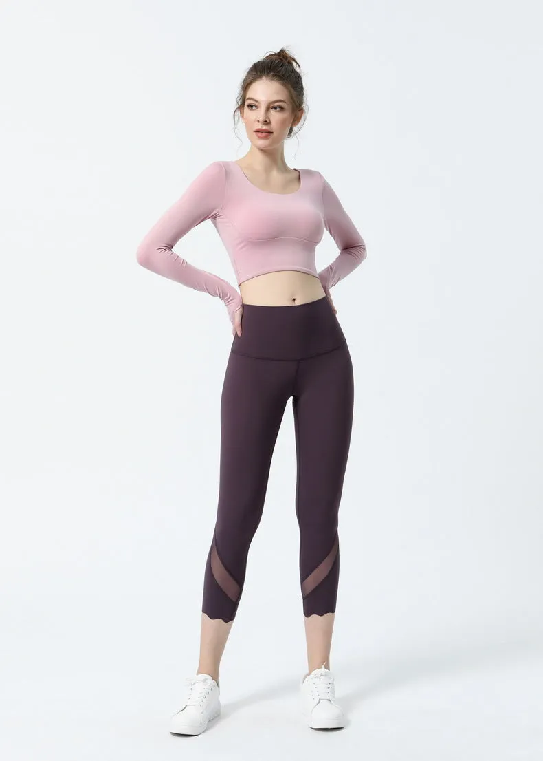Crisscross Sexy Back Cropped Shirt Built-in Bra