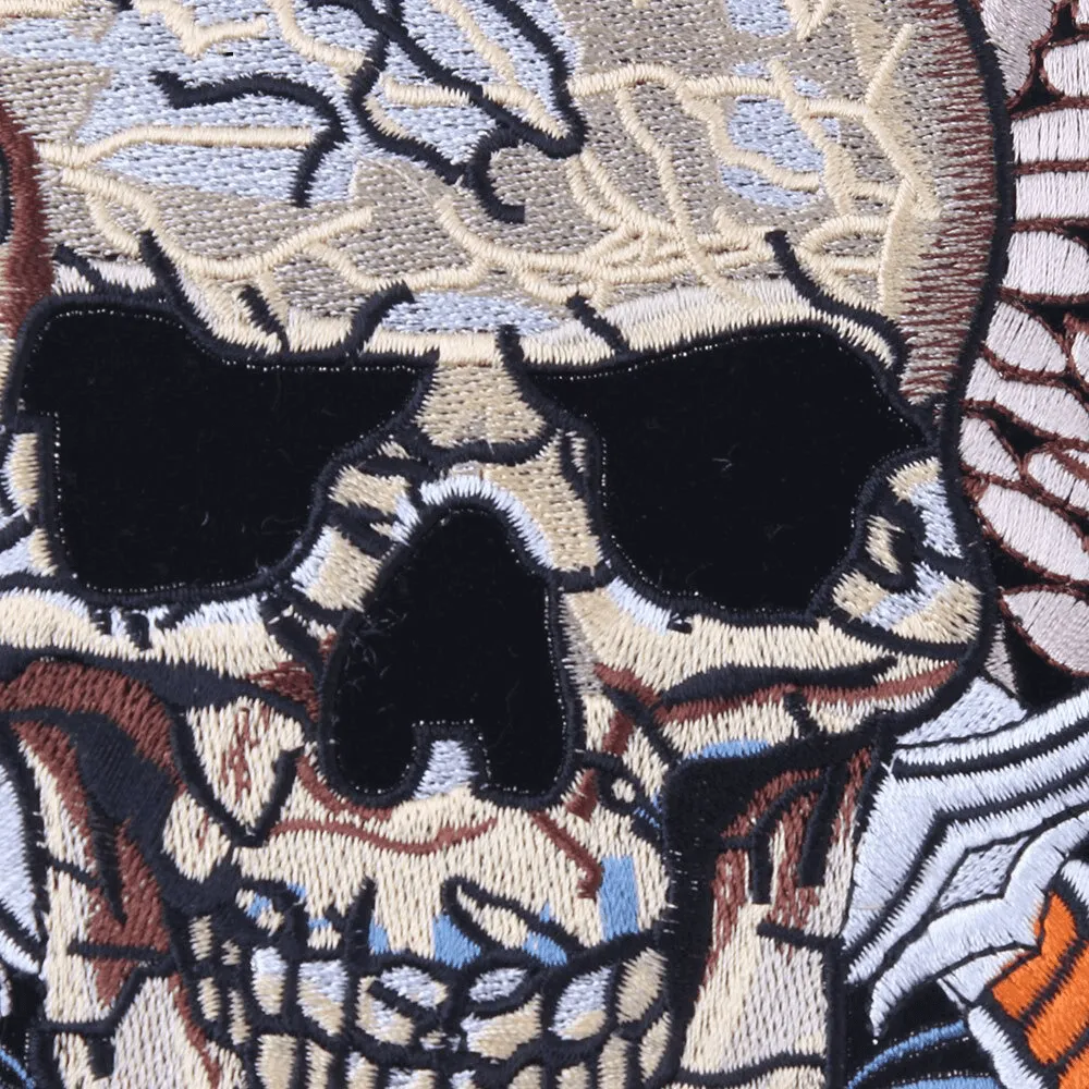 Death Before Dishonor Print Iron-On Patch For Jackets / Large Embroidered Biker Patches For Clothes