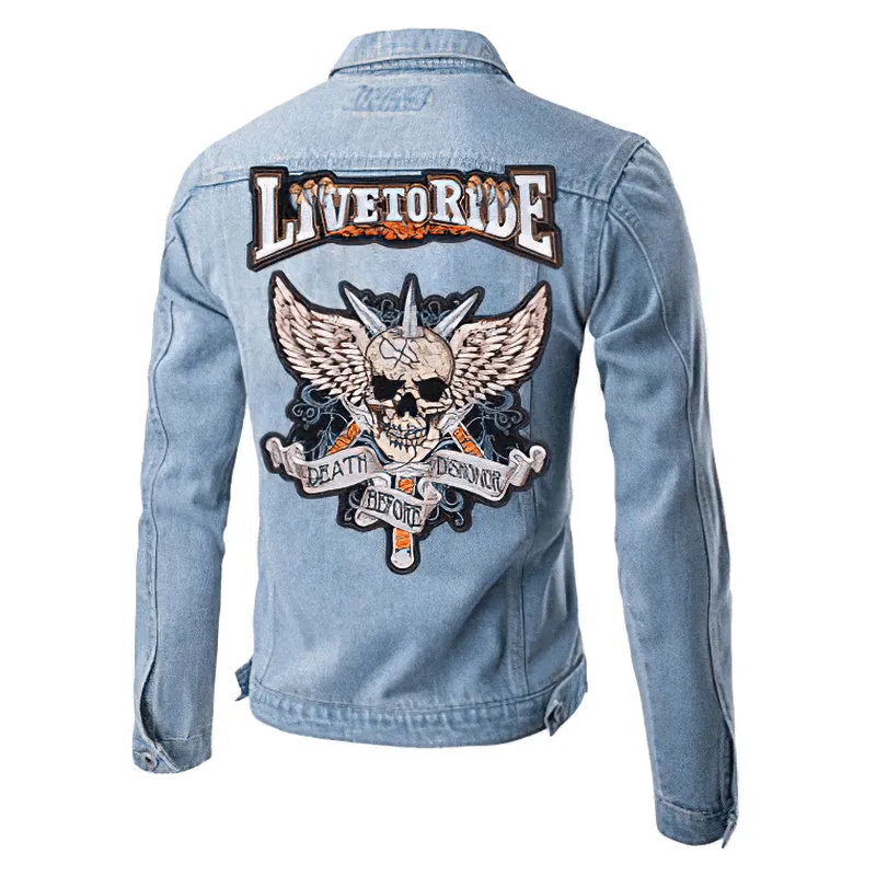 Death Before Dishonor Print Iron-On Patch For Jackets / Large Embroidered Biker Patches For Clothes