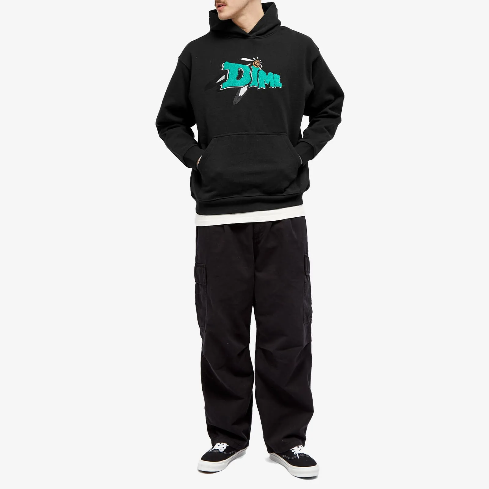 Dime Encino Chenille Hoodie, black