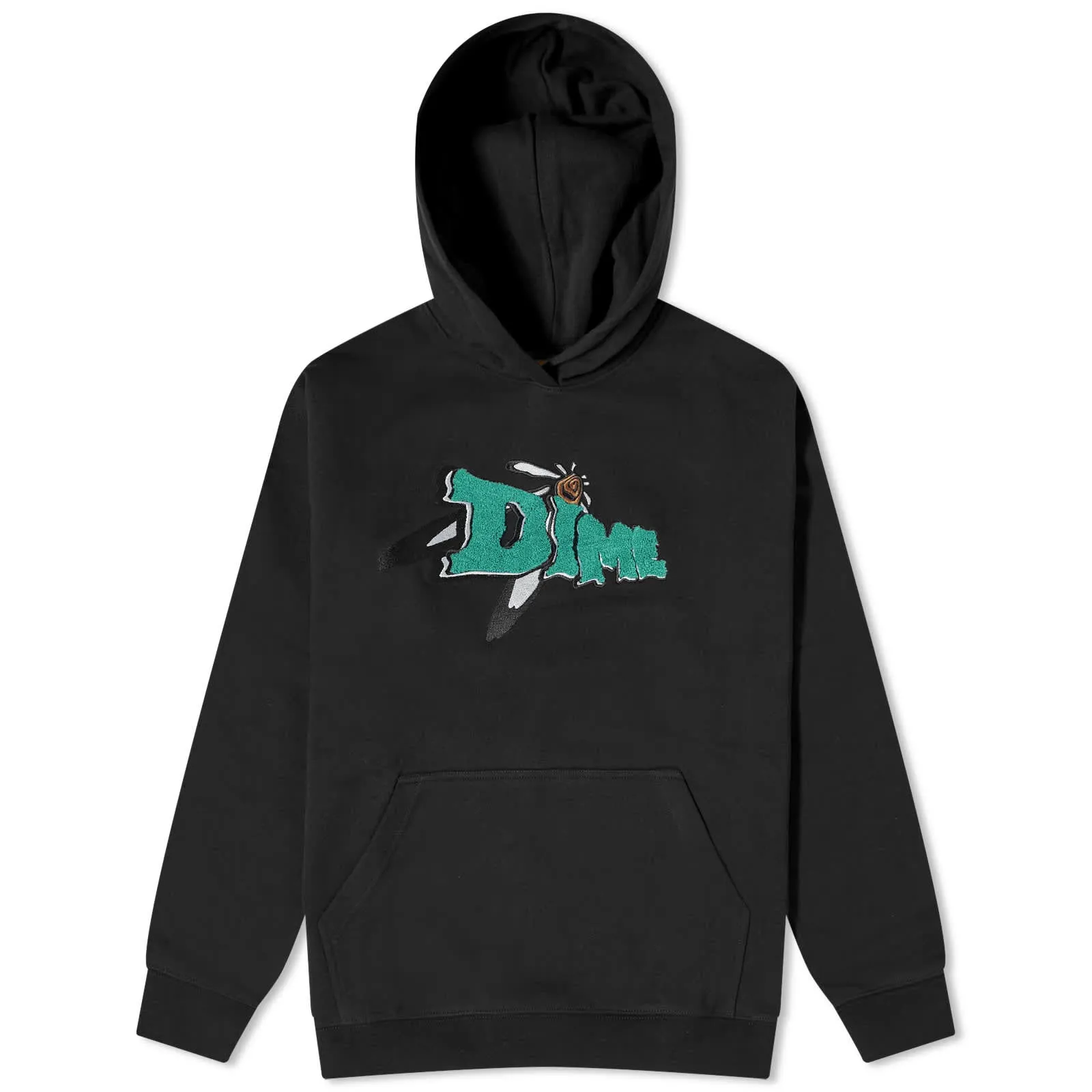 Dime Encino Chenille Hoodie, black