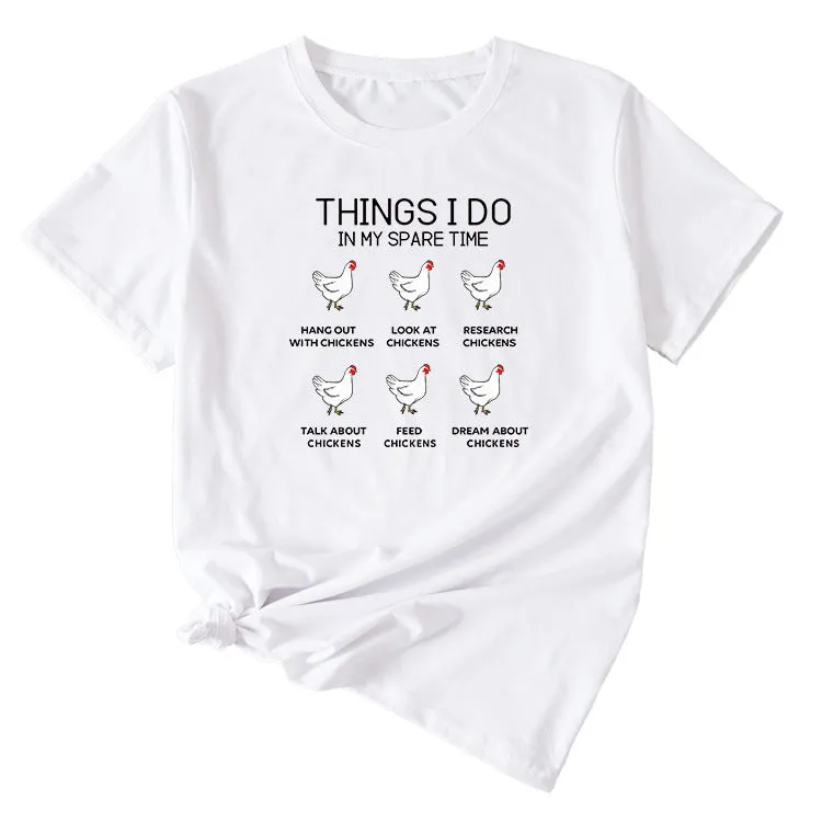 Fashion Things I Do In My Spare Casual Short Sleeve T-Shirt