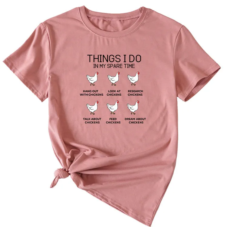 Fashion Things I Do In My Spare Casual Short Sleeve T-Shirt