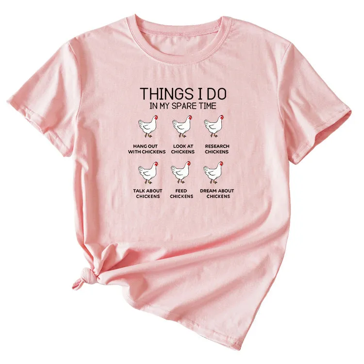 Fashion Things I Do In My Spare Casual Short Sleeve T-Shirt
