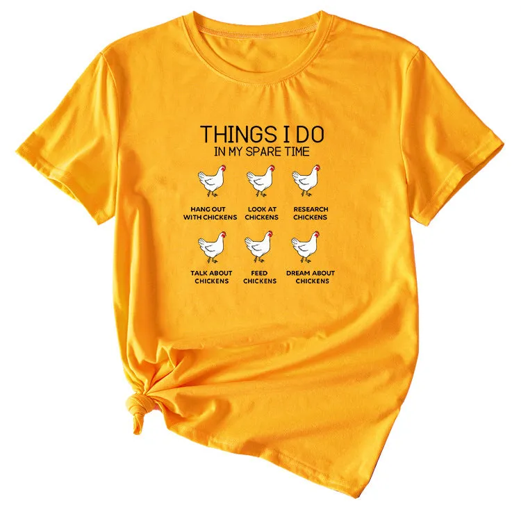 Fashion Things I Do In My Spare Casual Short Sleeve T-Shirt