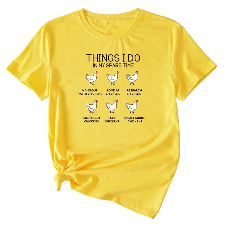 Fashion Things I Do In My Spare Casual Short Sleeve T-Shirt