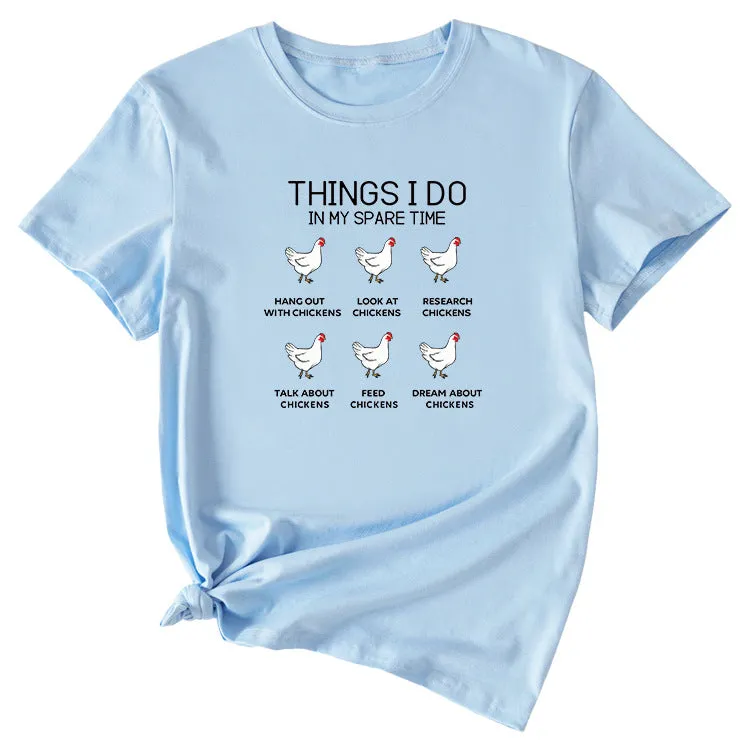 Fashion Things I Do In My Spare Casual Short Sleeve T-Shirt