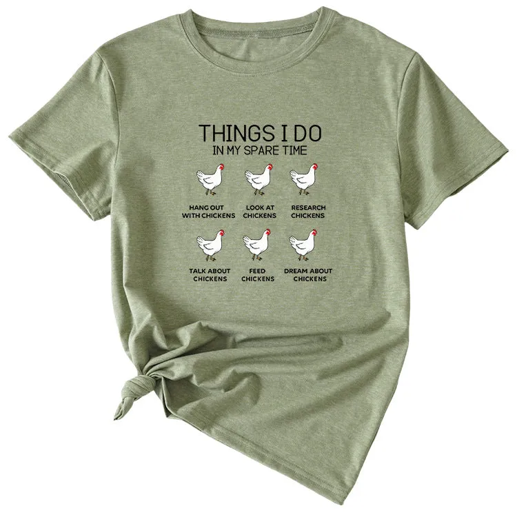 Fashion Things I Do In My Spare Casual Short Sleeve T-Shirt