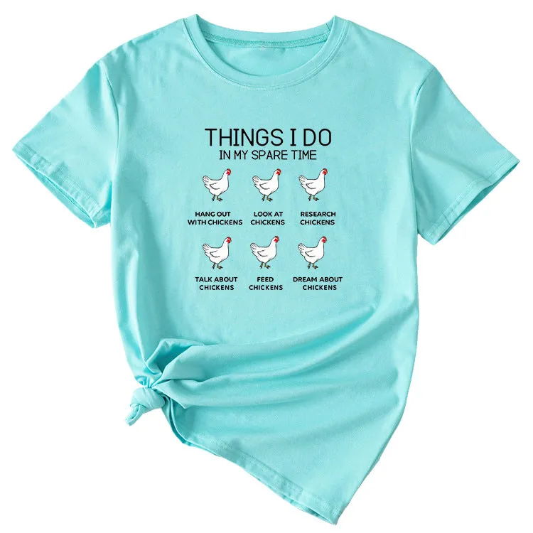 Fashion Things I Do In My Spare Casual Short Sleeve T-Shirt
