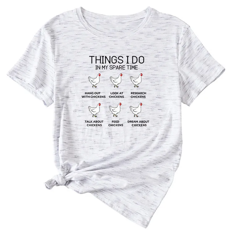 Fashion Things I Do In My Spare Casual Short Sleeve T-Shirt