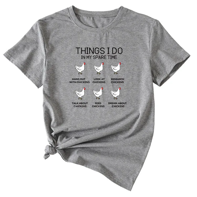 Fashion Things I Do In My Spare Casual Short Sleeve T-Shirt