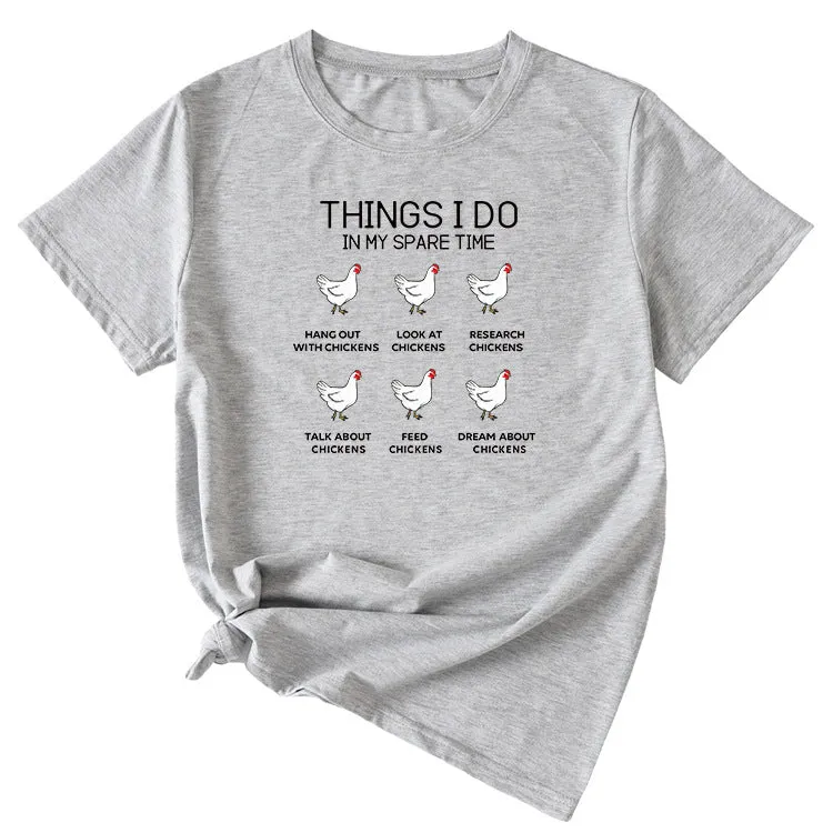 Fashion Things I Do In My Spare Casual Short Sleeve T-Shirt