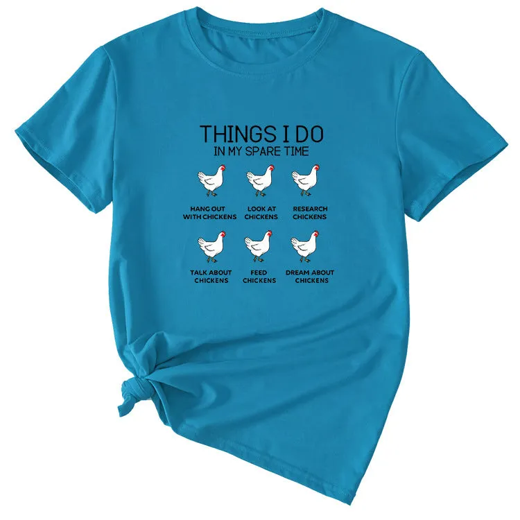 Fashion Things I Do In My Spare Casual Short Sleeve T-Shirt