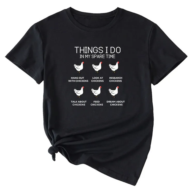 Fashion Things I Do In My Spare Casual Short Sleeve T-Shirt