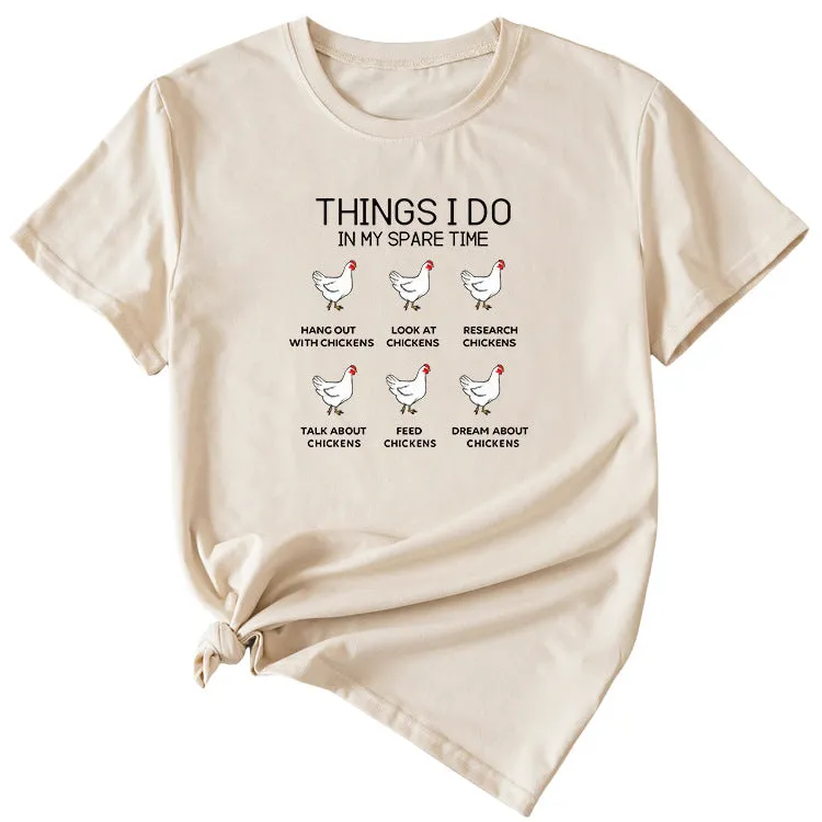 Fashion Things I Do In My Spare Casual Short Sleeve T-Shirt
