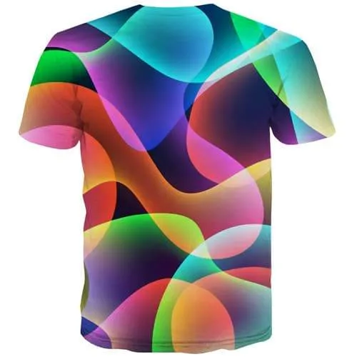 Geometric T-shirt Men Abstract Tshirt Printed Colorful T shirts Funny Leisure Tshirt Anime Psychedelic T-shirts Graphic