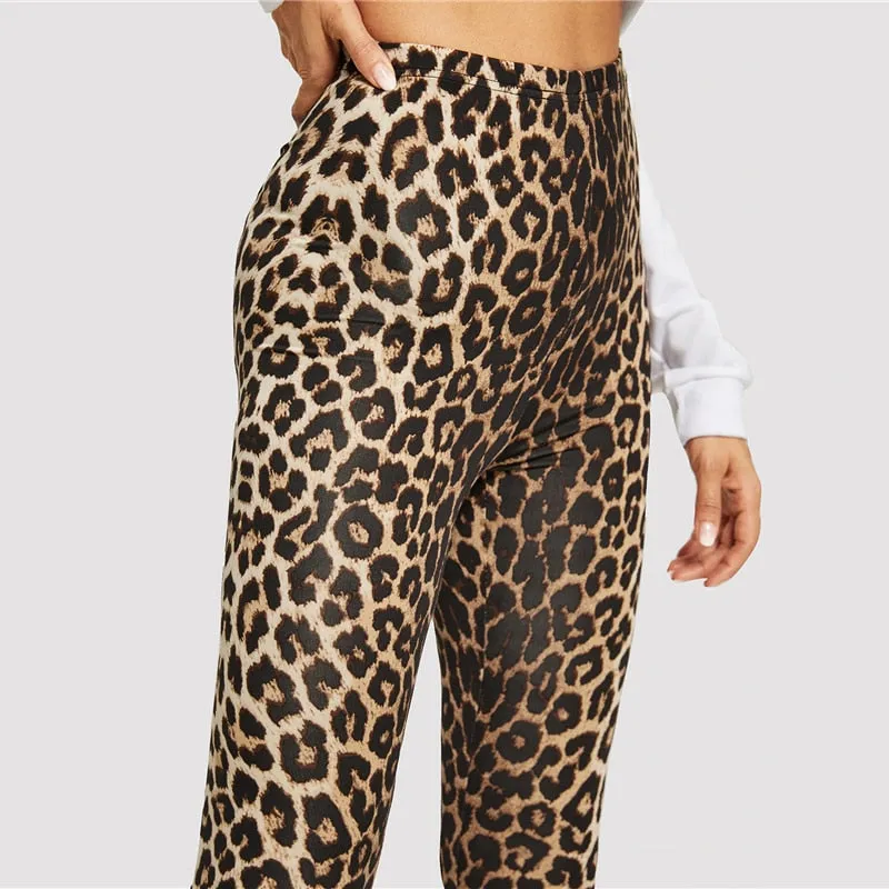 High Waist Leopard Print Leggings ActiveWear Women Fitness Skinny Leggings Fashion Athleisure Leggings