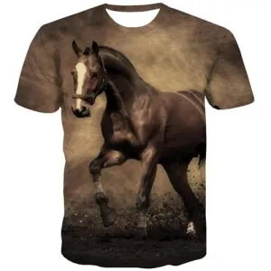 Horse T-shirt Men Animal T-shirts 3d Lovely Tshirts Cool Harajuku Tshirts Casual Funny Tshirts Novelty Short Sleeve Fashion Mens