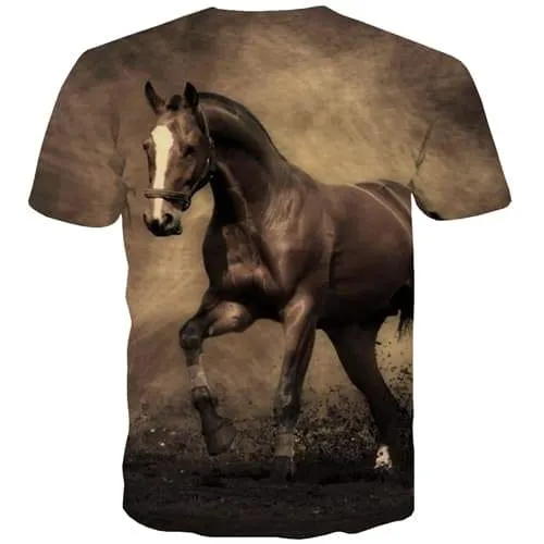 Horse T-shirt Men Animal T-shirts 3d Lovely Tshirts Cool Harajuku Tshirts Casual Funny Tshirts Novelty Short Sleeve Fashion Mens