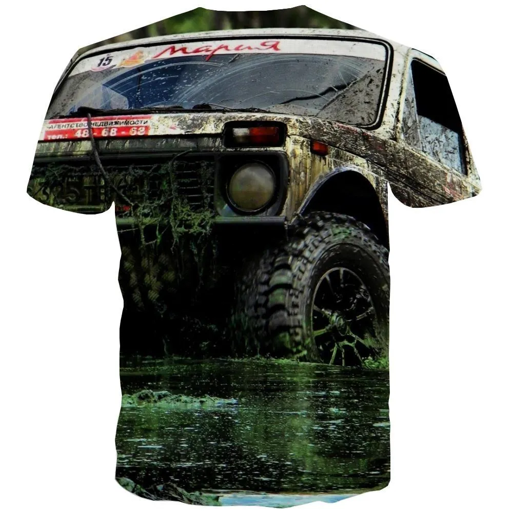 Jeep T shirts Men Offroad Tshirts Cool car Tshirt Anime Short Sleeve summer