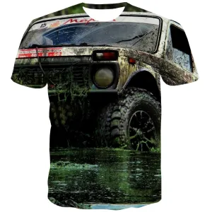 Jeep T shirts Men Offroad Tshirts Cool car Tshirt Anime Short Sleeve summer