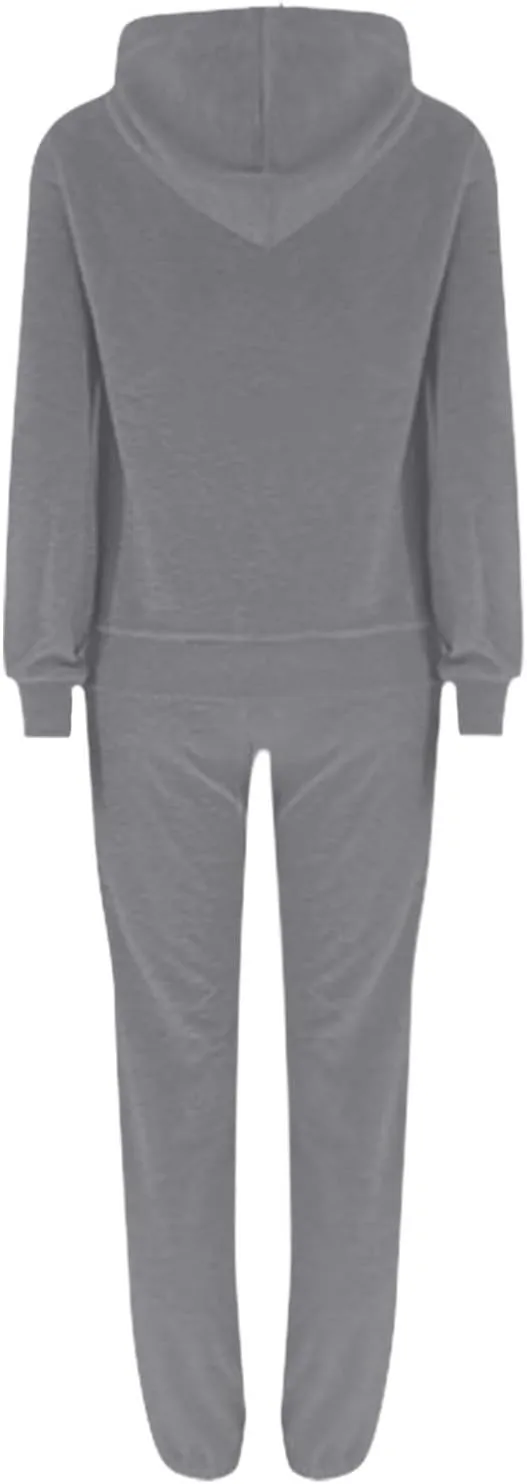 Jogger Sets for Women 2 Piece Lounge Sets Matching Sweat Outfits Oversized Hoodie Sweatsuits Comfy Joggers Tracksuit