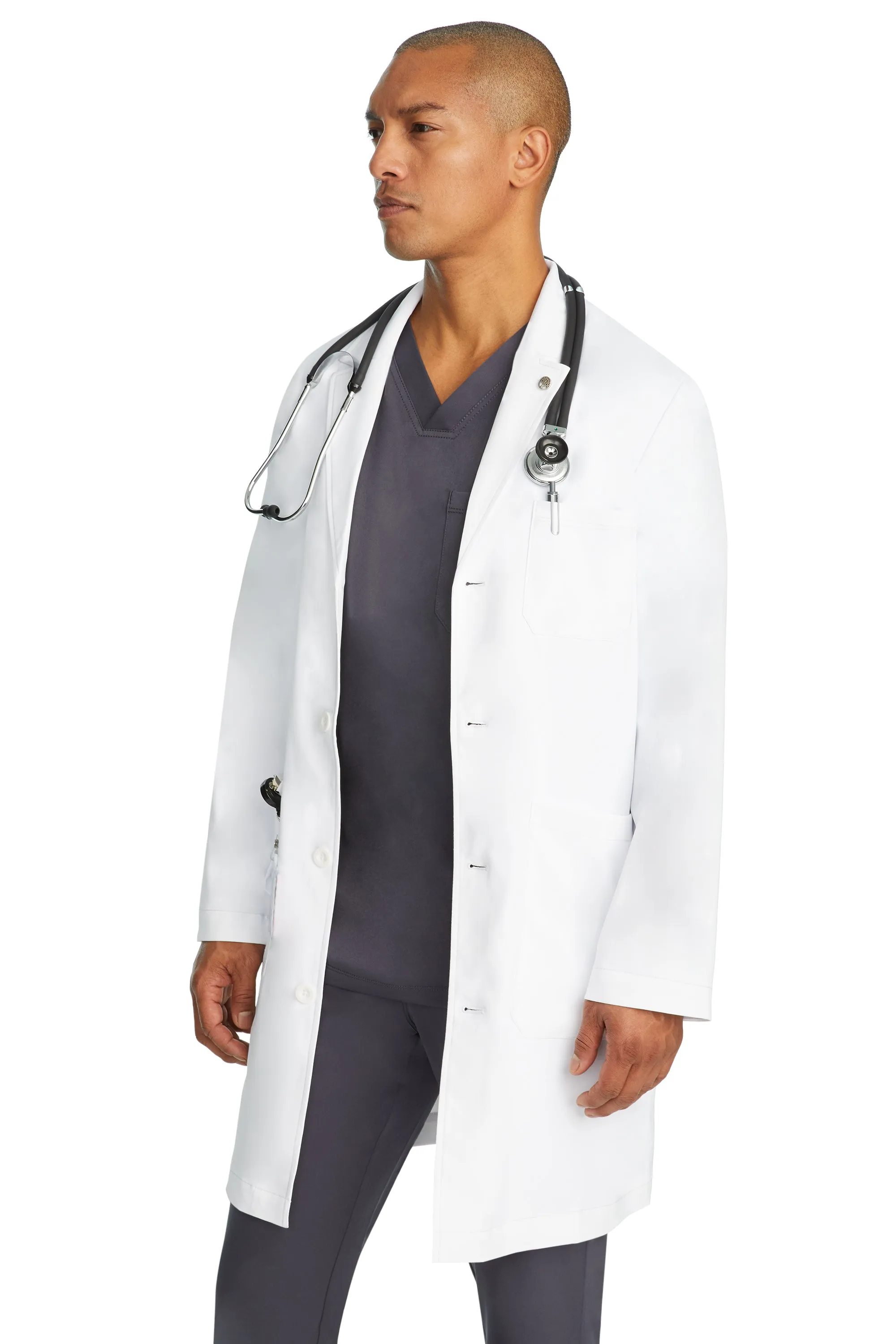 LUKE MEN LABCOAT-TheMinimalist by Healing Hands(White Coat) XXS-5XL/ WHITE