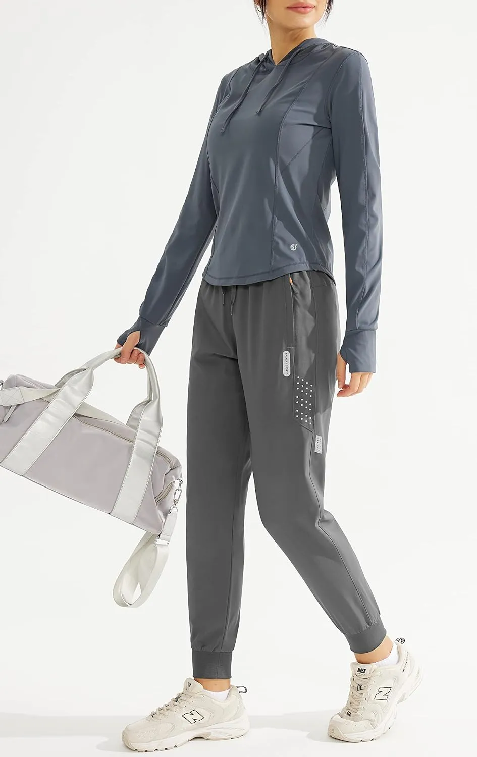 MASKERT Women's Cargo Joggers Quick Dry Lightweight Hiking Pants with Pockets for Lounge Casual Workout Outdoor Athletic