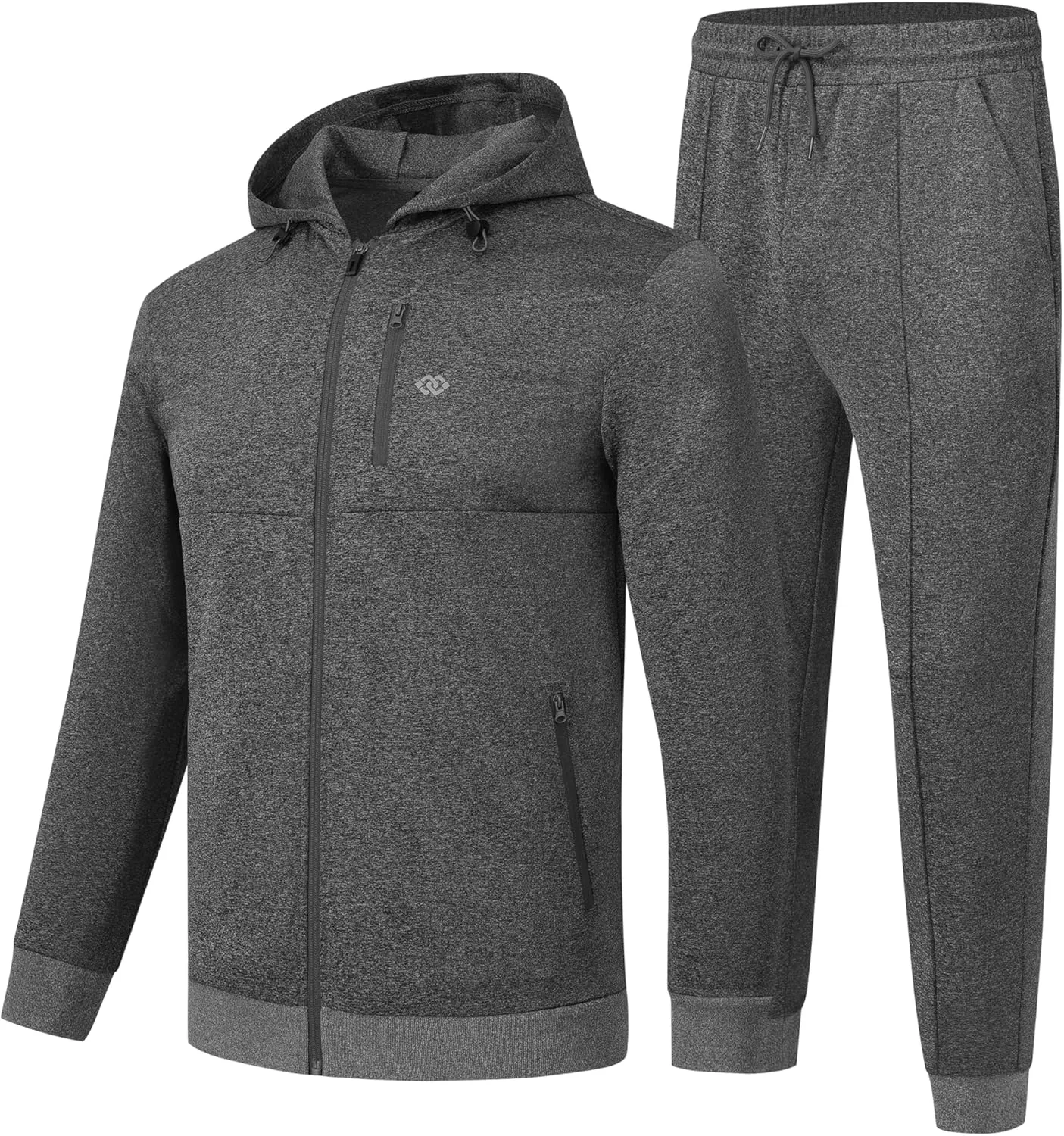 MoFiz Men's Tracksuits Set Full Zip Running Sweatsuit For Men Long Sleeve Causal 2 Piece Outfits Jogging Suits