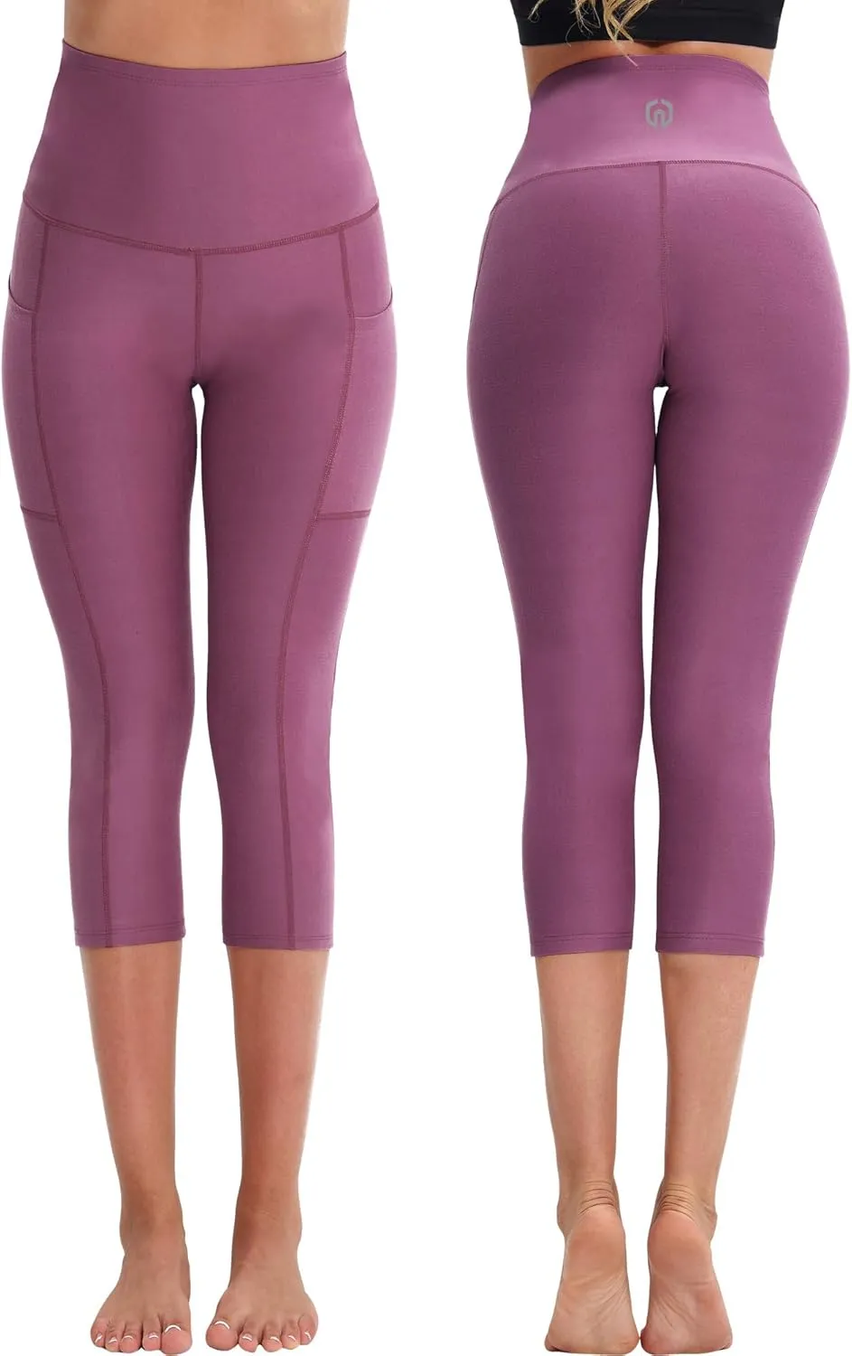 NELEUS Women's Yoga Running Capris Tummy Control High Waist Workout Pants