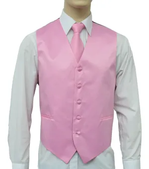 Pink Vest and Tie Set