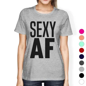 Sexy AF Womens Cute Workout Tops T-Shirt Funny Gym Fitness Gifts