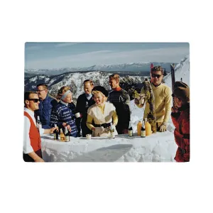 Ski Cocktail Party Glass Bar Trivet