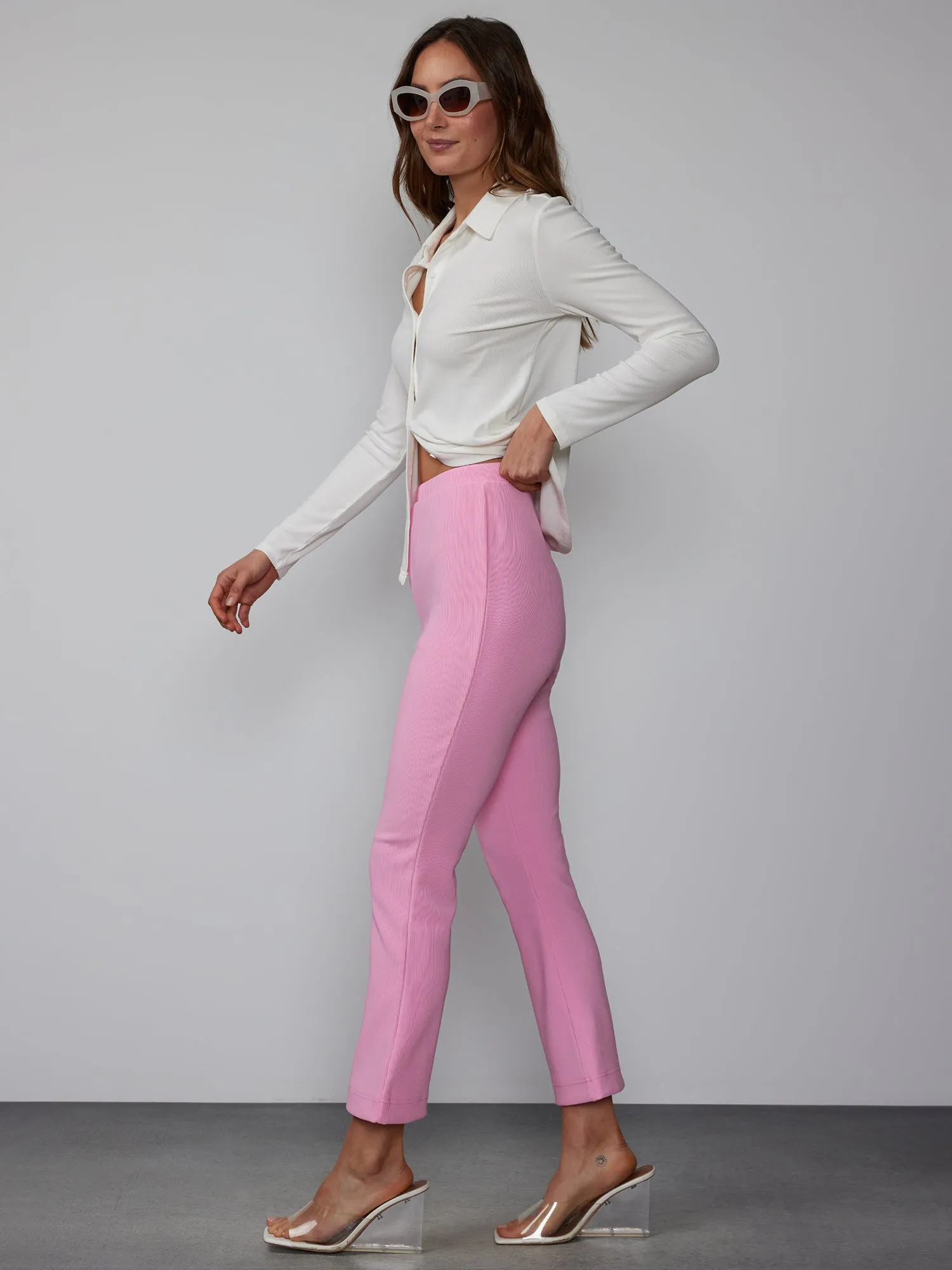 Slim Rib Knit Pant