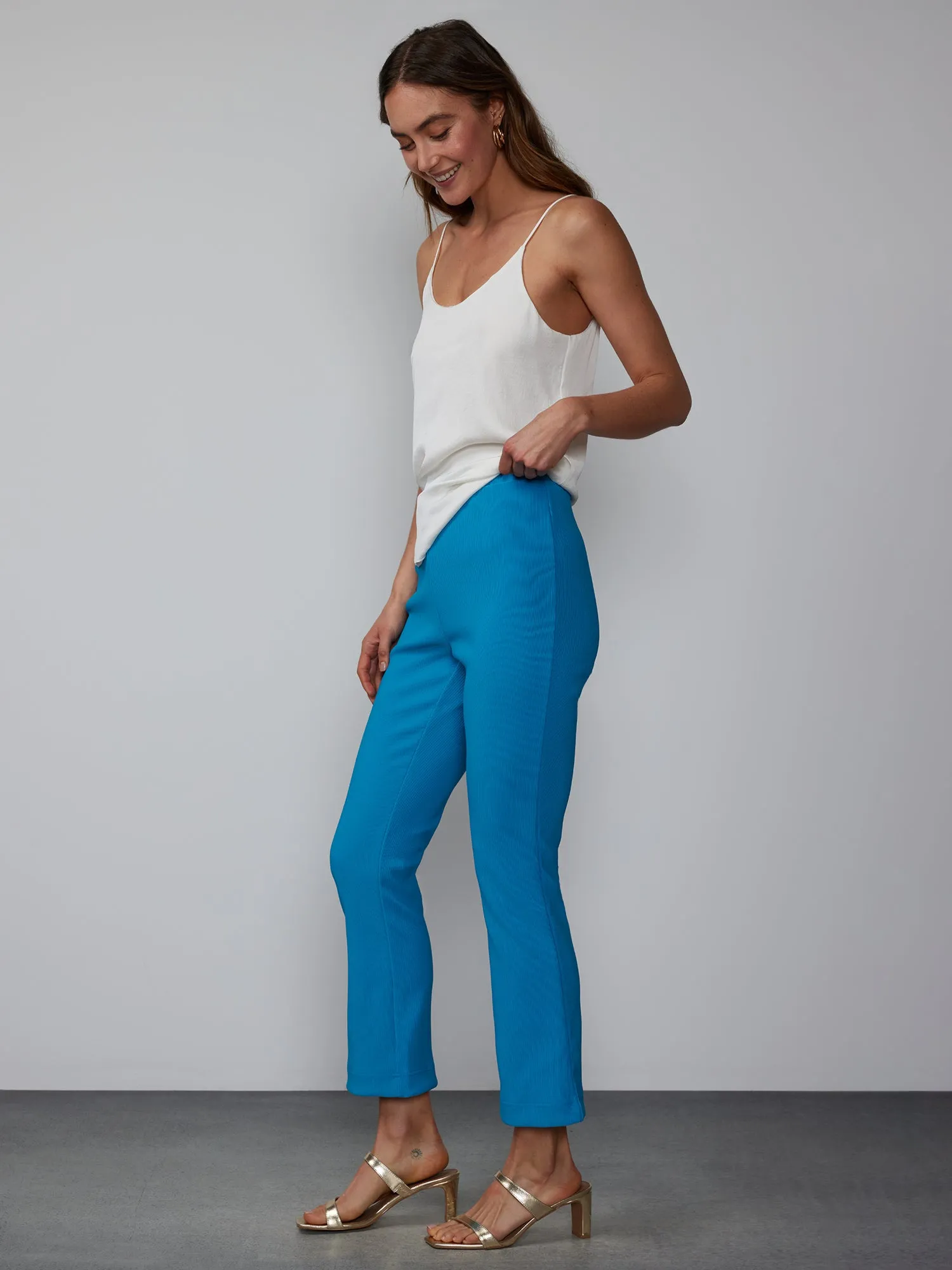 Slim Rib Knit Pant