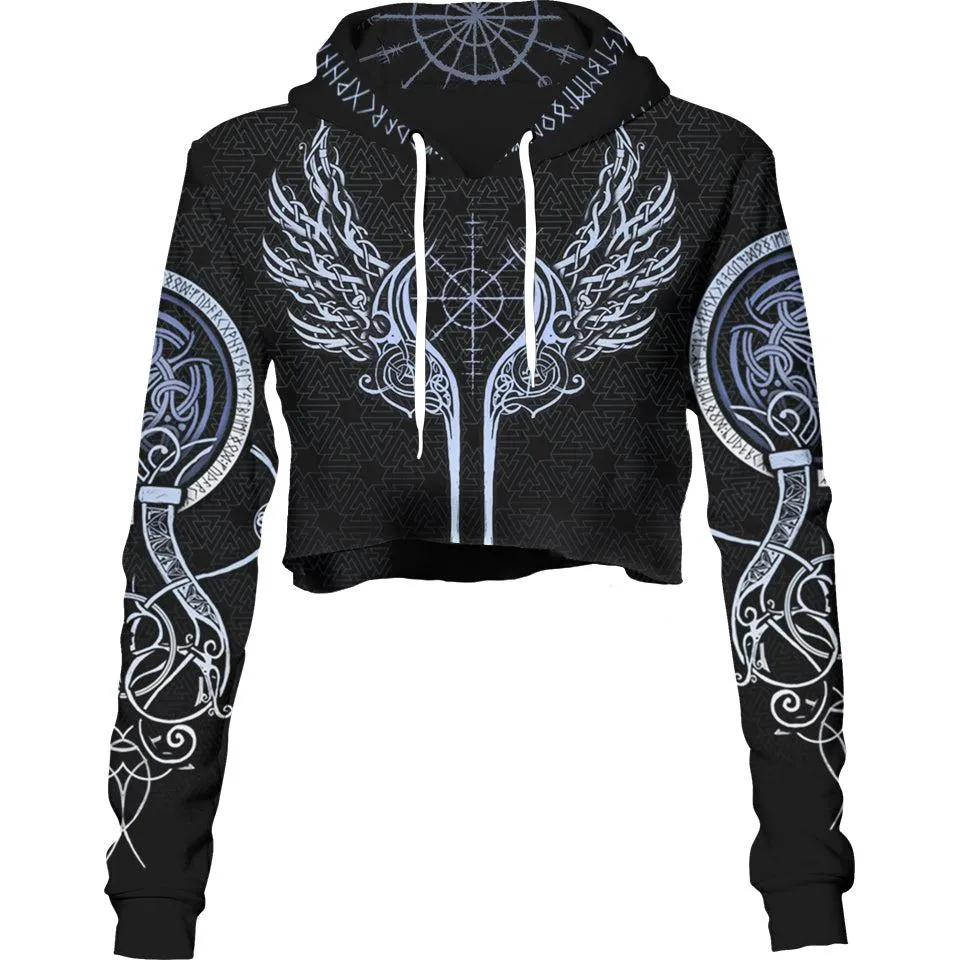 Valkyries of Valhalla Crop Hoodie