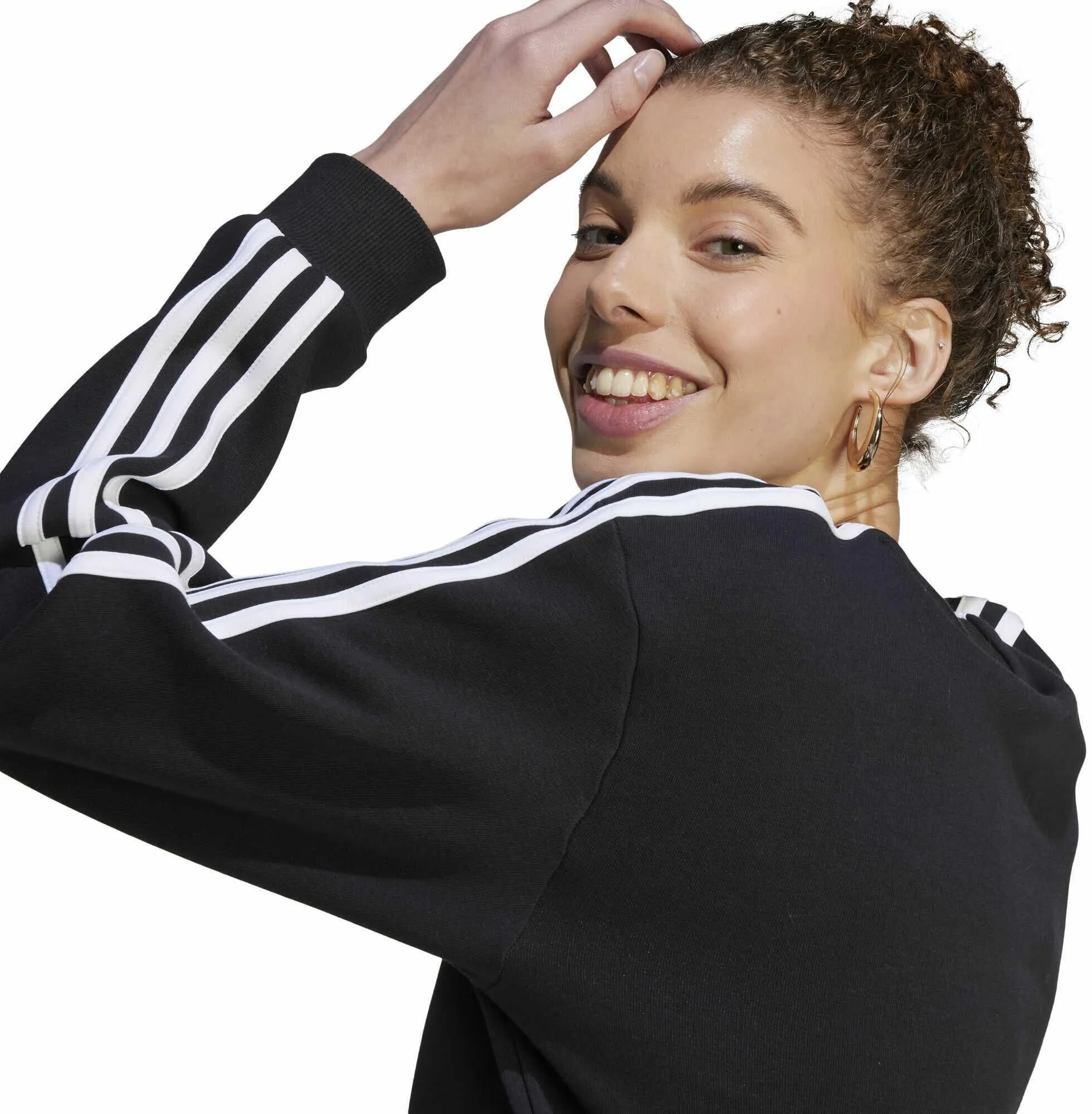 Women's Essentials 3-Stripes Fleece Sweatshirt