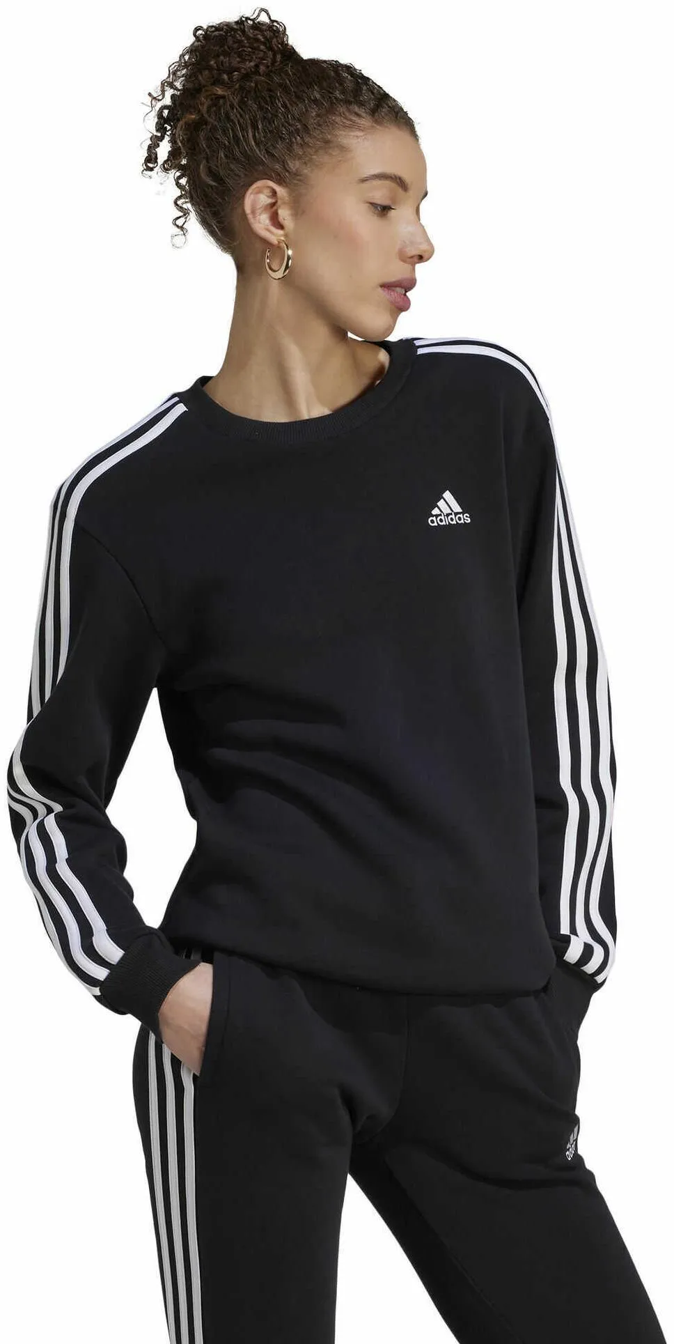 Women's Essentials 3-Stripes Fleece Sweatshirt