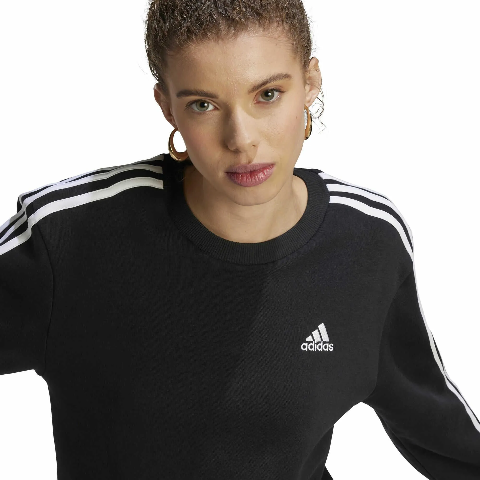 Women's Essentials 3-Stripes Fleece Sweatshirt
