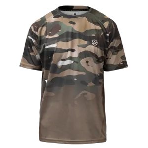 Woodland Camo Short Sleeve MTB Jersey
