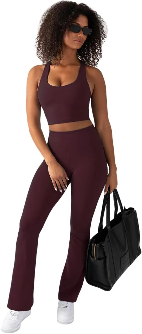 YITTY Active Women's UltraLuxe Kick Flare High Waist Legging, Athleisure, 4-Way-Stretch